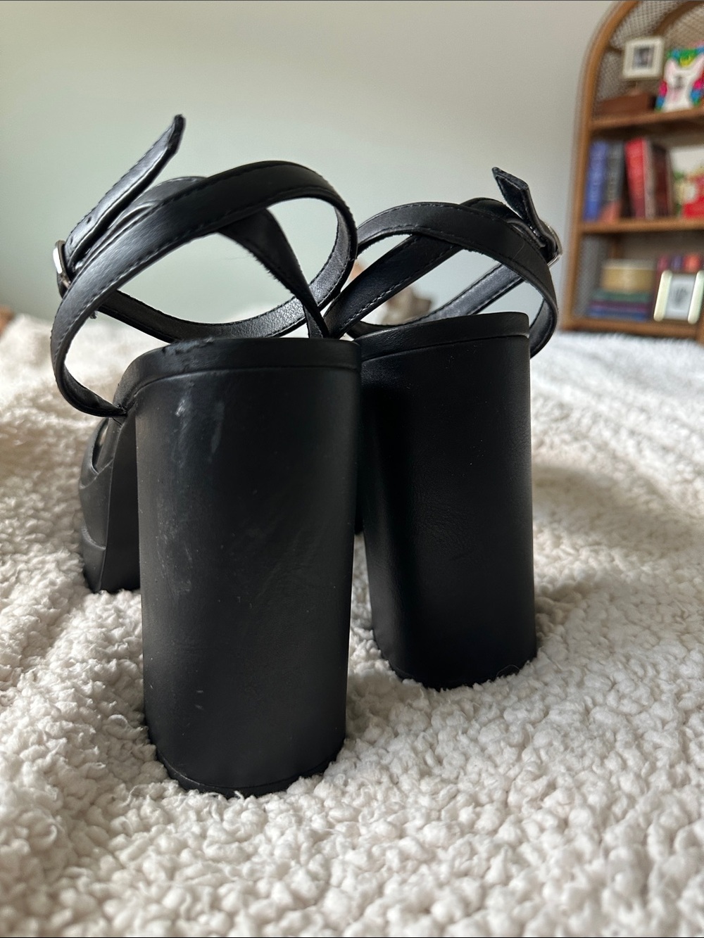 wild fable Black Platform Block Heel Sandals - Picture 4 of 4